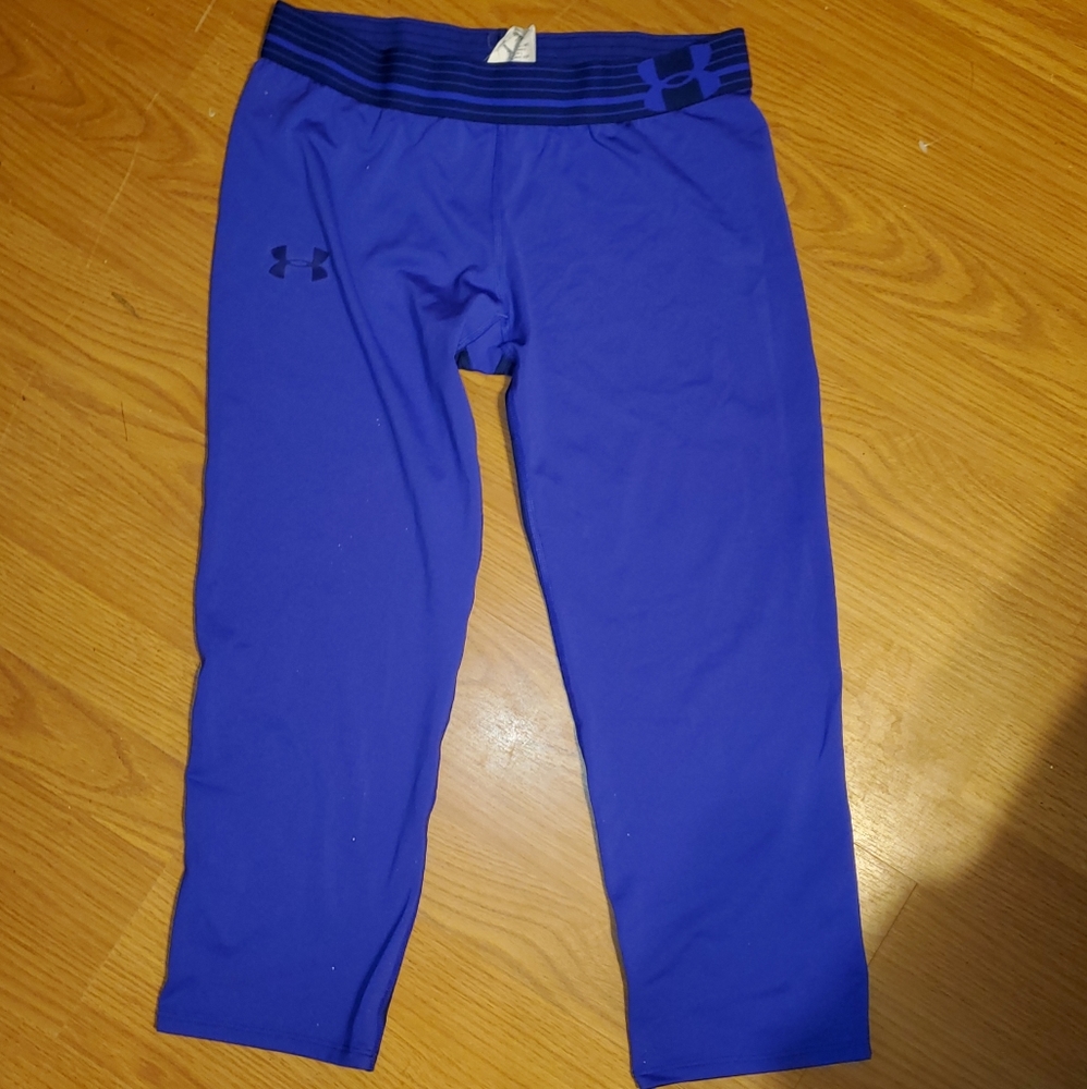 Under Armour purple youth XL Heat Gear Capri